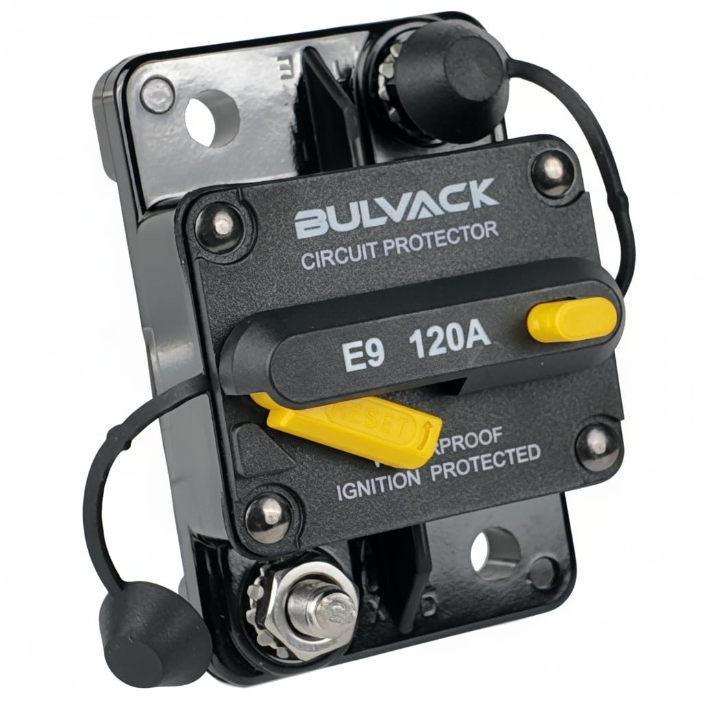 E9 3/8" Studs 300 Amp Circuit Breaker with Manual Reset for Automotive Boat ATV Vehicles Stereo Car Audio | 12V - 48V DC | Waterproof IP67 Switchable Hi-Amp 300A - Extended Surface Mount — Amazon image 12