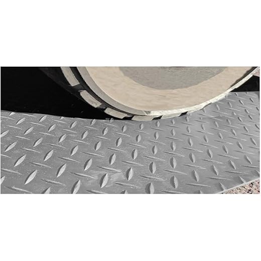 Revestimiento de Caucho Antideslizante | Suelo de Goma PVC Gris 1mm Diseño Estrias (100_x_100_cm)