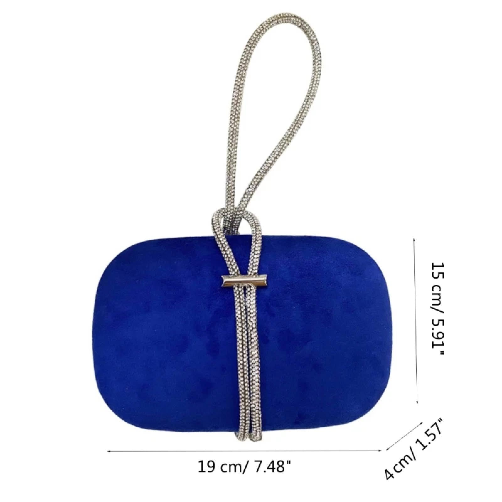 Pochette Donna Elegante Borsa da Sera in Velluto con Strass da Donna Elegante per Feste Banchetti Matrimoni Pochette Borsa da Donna