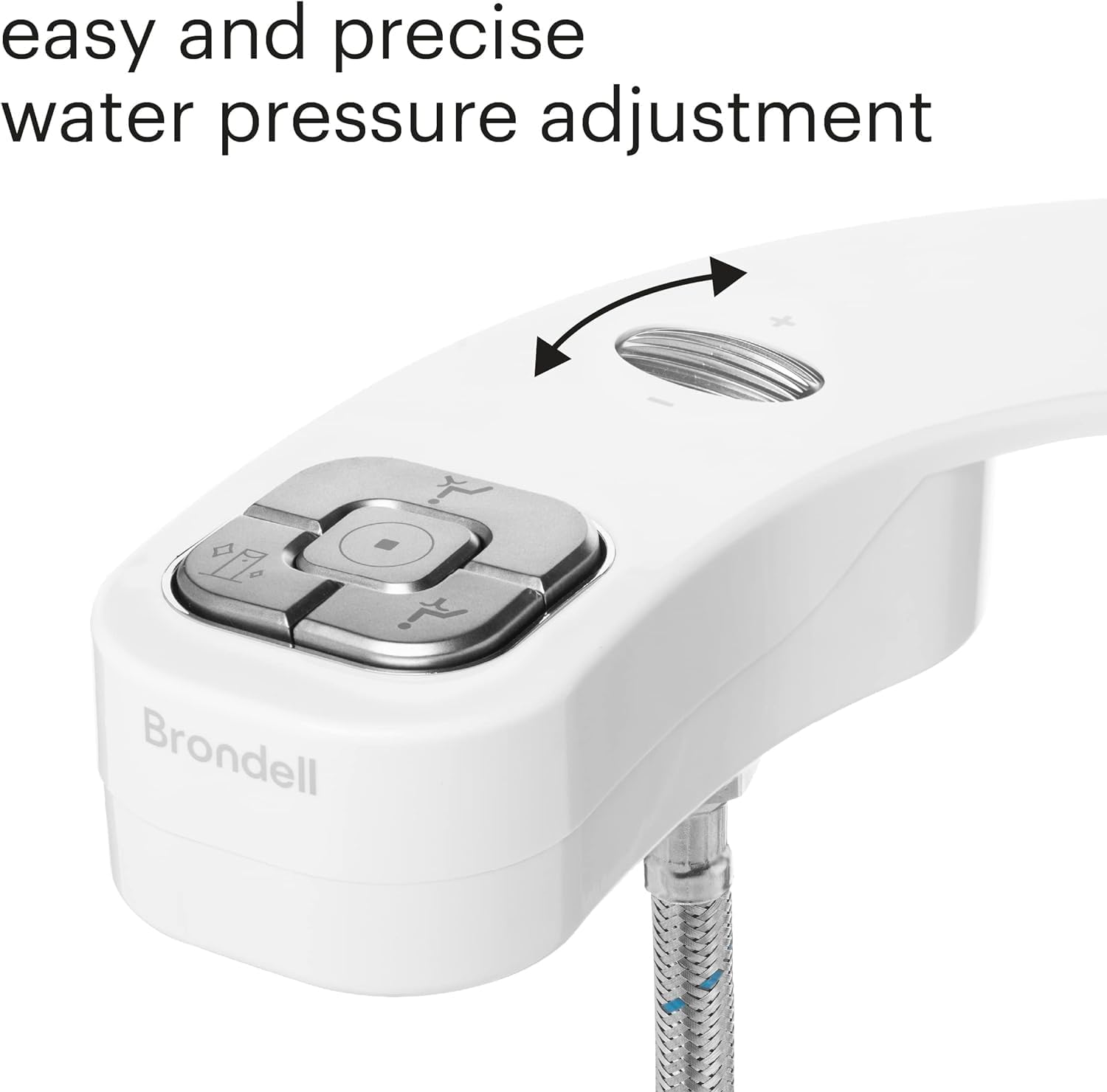 Brondell FSP-250 FreshSpa Thinline Precision Essential Bidet Attachment for Toilet Seats with Adjustable Water Pressure, Side Arm Control, Thin Profile, White (Dual Nozzles) - Image 3