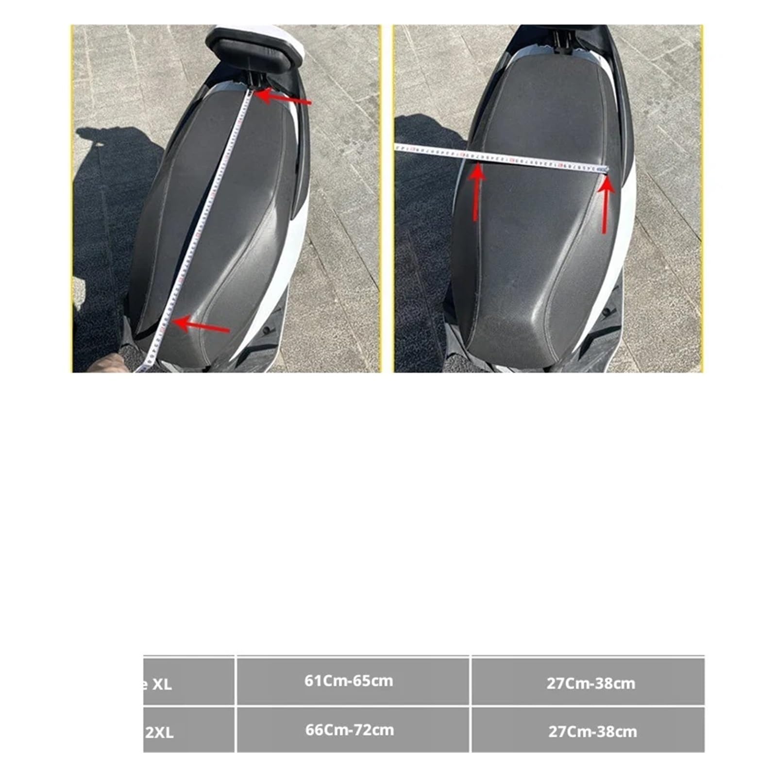 Cuscino per sella moto Fodera per cuscino in pelle per moto, universale, antiscivolo, per tappetino protettivo, impermeabile, resistente(Black 2XL)