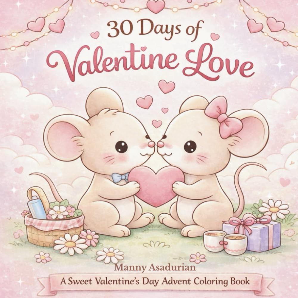 30 Days of Valentine Love: A Sweet Valentine’s Day Advent Coloring Book