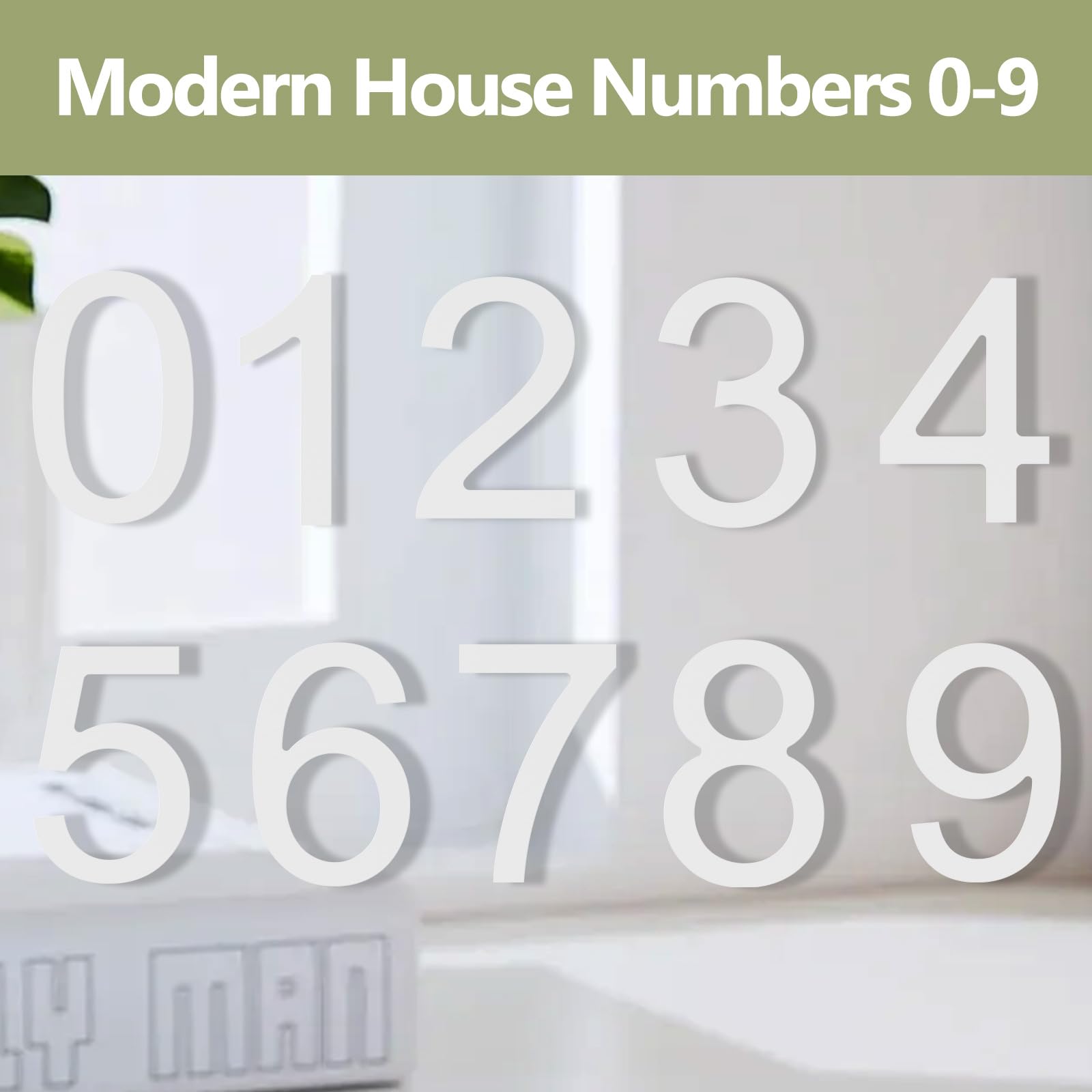 Snapklik.com : DEWEL House Numbers For Outside, 6 Inch Modern Floating ...