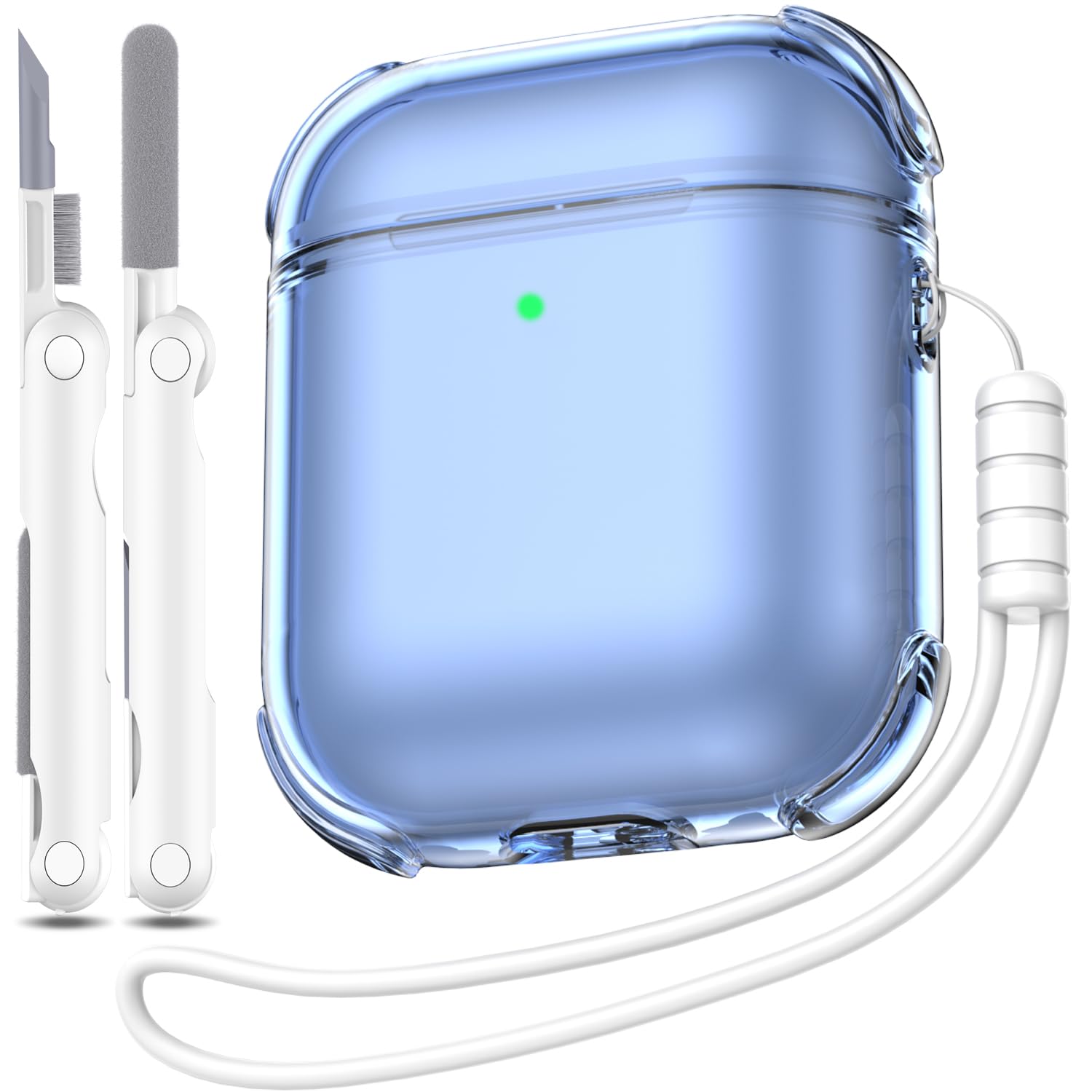 MHYALUDO for Airpods Pro 2nd/1st Generation Case Cover, Compatible with Airpods Pro Case 2nd Gen USB C Charging Port, Clear Soft Transparent Military Grade Shockproof Cover, Clear White — view 24