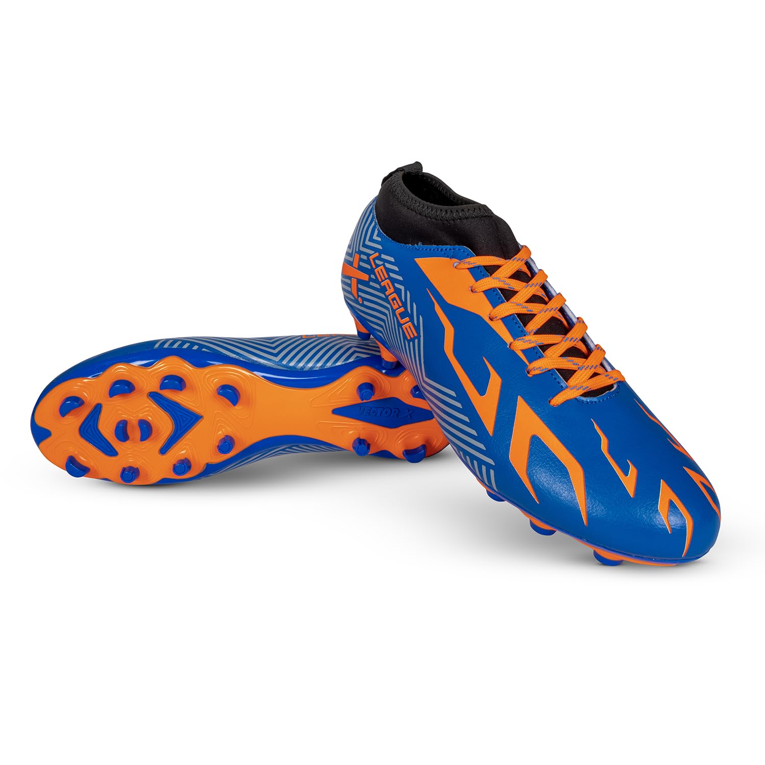 See full amazon price history chart for Vector X League Football Shoe for Men/Studs with Synthetic Leather Upper/Rib Ankle/Comfortable and Lightweight Soccer Shoe (Blue-Orange,Size-7) Vector X League Football Shoe for Men/Studs with Synthetic Leather Upper/Rib Ankle/Comfortable and Lightweight Soccer Shoe (Blue-Orange,Size-7) (B0CM685G8D) Amazon Price History, Amazon Price Tracker