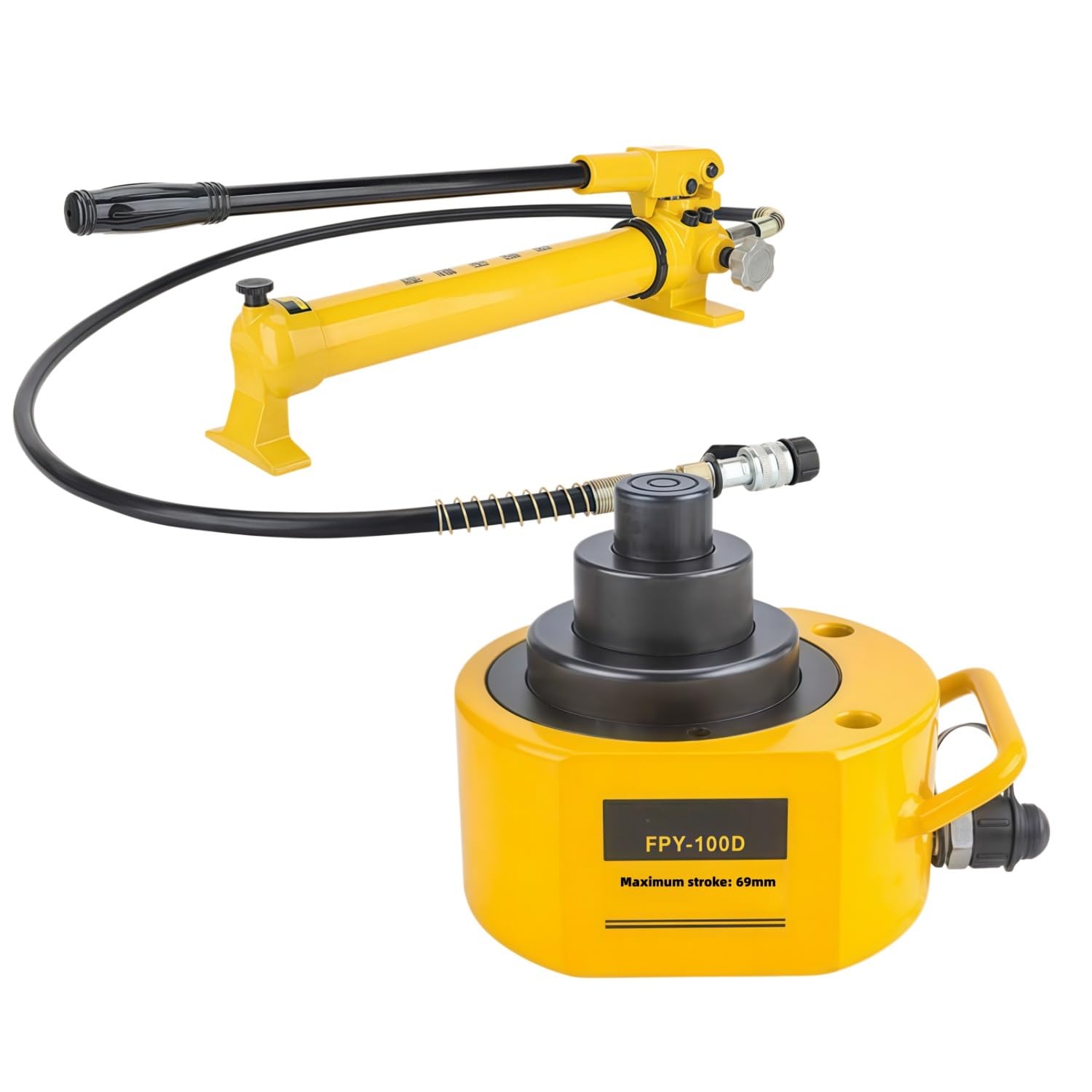 Zestaw zasilania podnośnika hydraulicznego z pompką ręczną i mikrocylindrem do przemysłowego podnoszenia i konserwacji (podnośnik 100T + pompa ręczna CP-700)