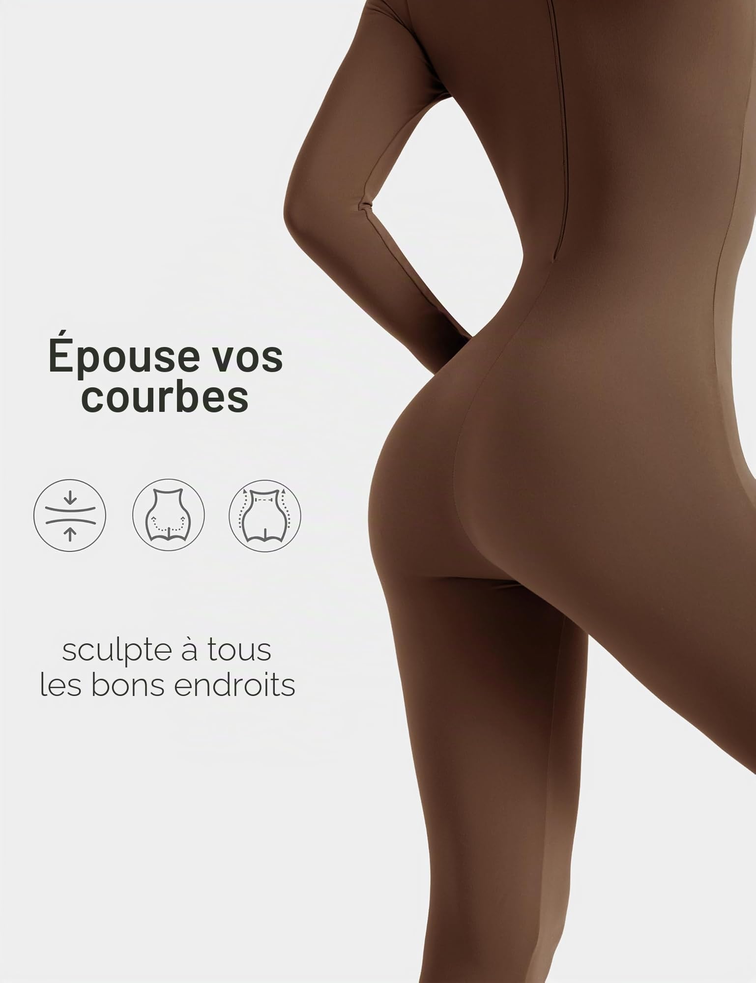 speerise Adult High Neck Zip One Piece Unitard Full Body Leotard Bodycon Jumpsuit for Women