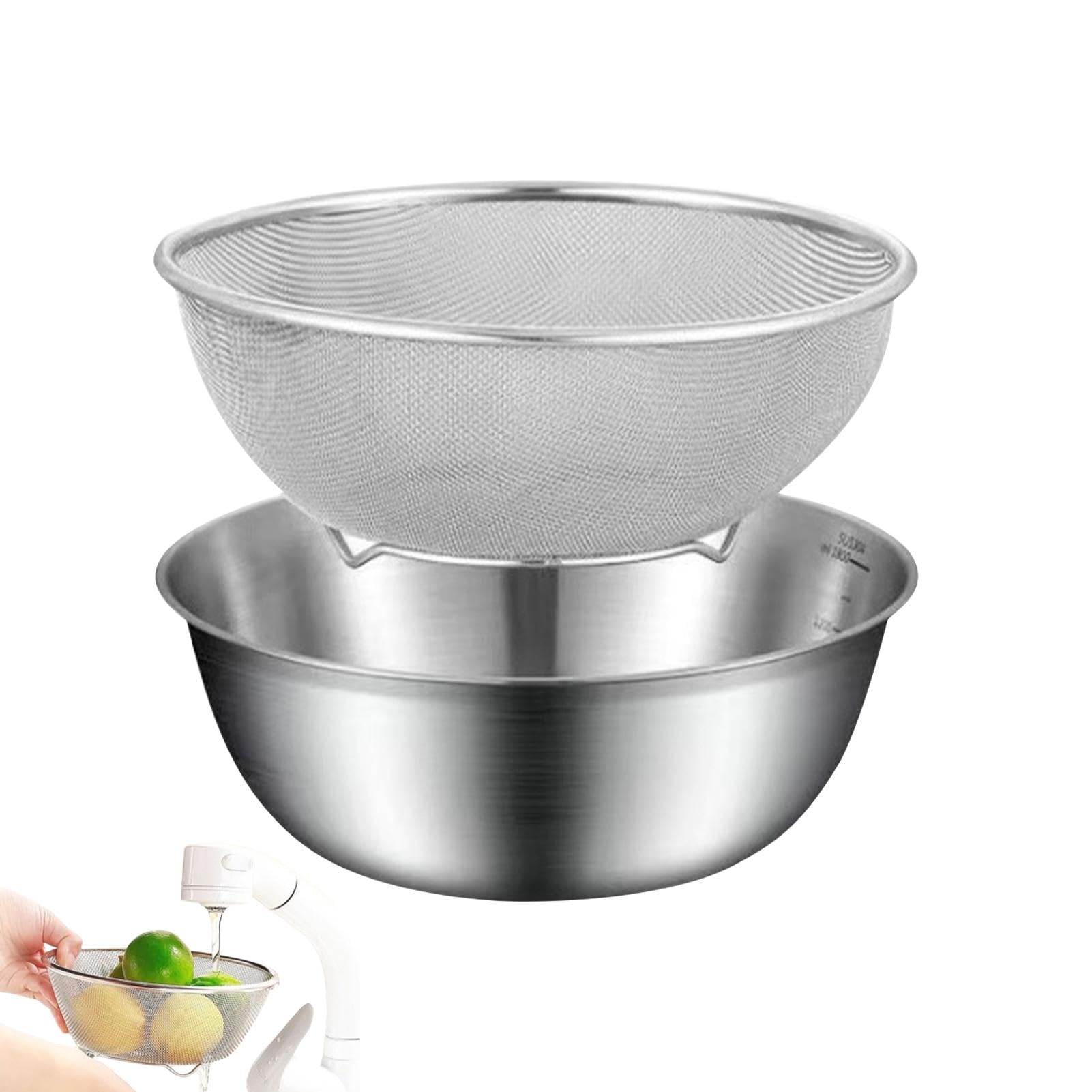 Edelstahl Sieb 28cm - Küchensieb Für Nudeln, Obst & Gemüse