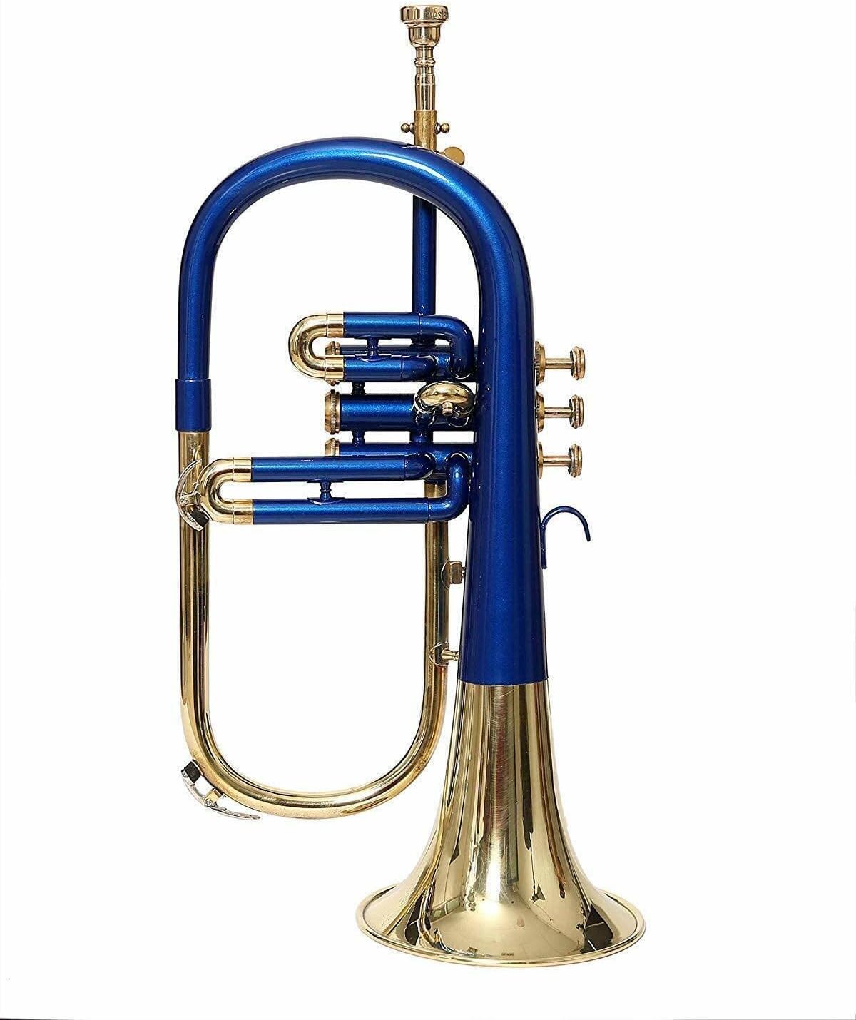New Year gift Flugelhorn Blue & golden Bb 3 Valve With Free