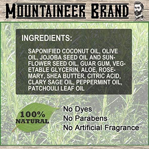 Beard Wash By Mountaineer Brand (4Oz) | Wv Coal Scent (Peppermint & Patchouli) | Premium 100% Natural Beard Shampoo #TOP3