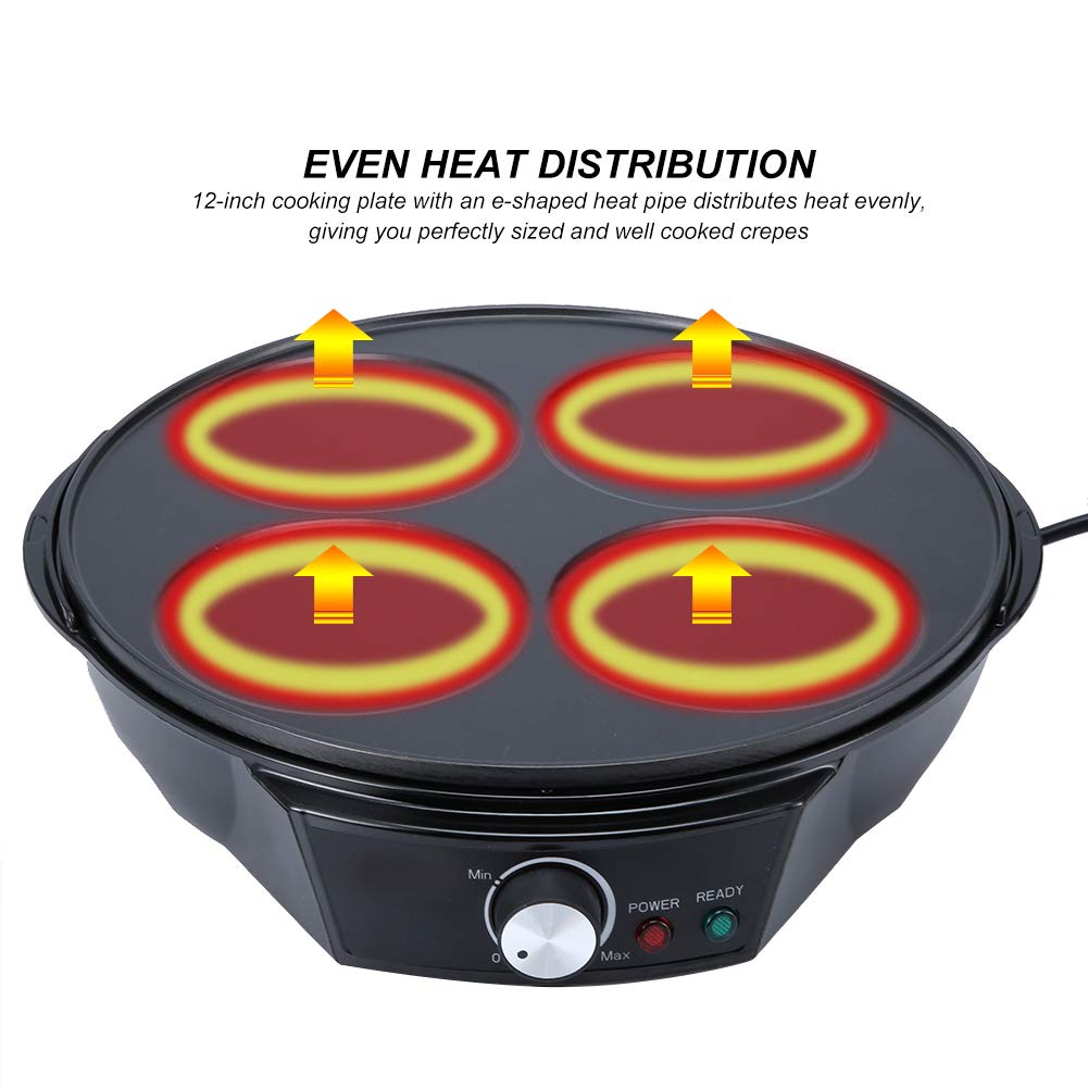 Máquina de panqueques eléctrica Crepe Maker Sartén para hornear Sartén Cocina Suministros para el hogar para niños