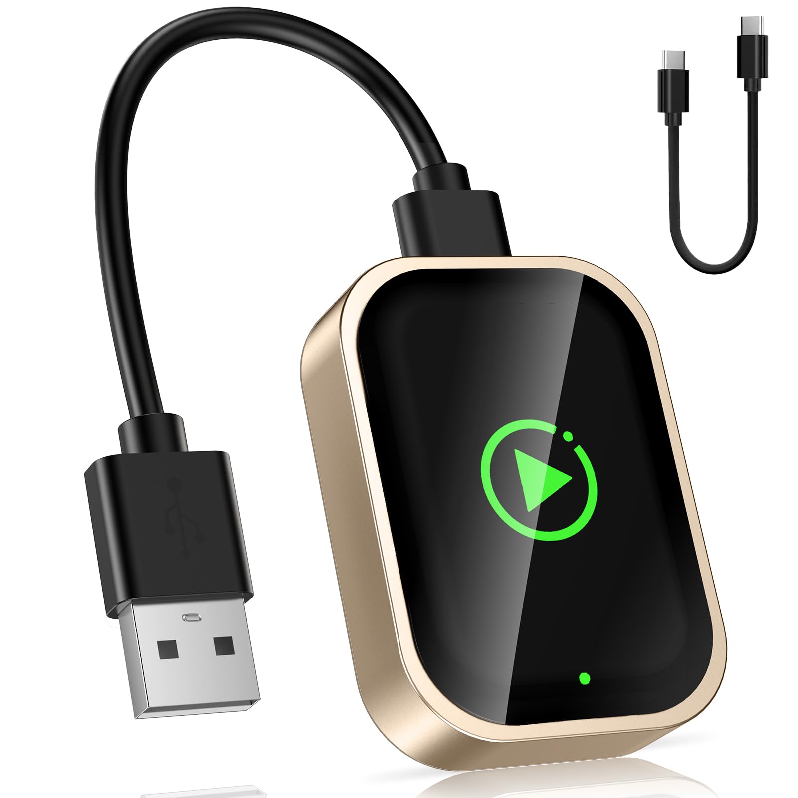 Bezprzewodowy adapter Carplay 2 w 1 do Apple iPhone i Android, adapter samochodowy używany do konwersji połączeń przewodowych w bezprzewodowe, kompatybilny z przewodowymi pojazdami CarPlay i Android