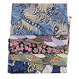 Japanese style pattern: the classic Japanese style fabric is suitable for sewing clothes, quilts, pillowcases, small school bags, toys, purses and tablecloths.