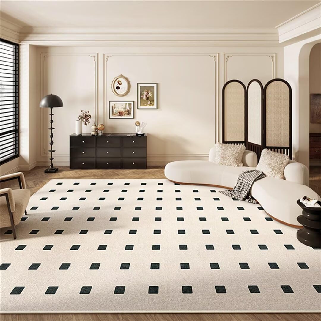 Tapis chambre insonorisant et résistant à l'humidité 60x90cm à grille noire