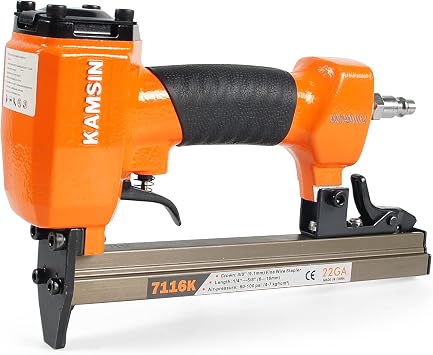 7116K 22 Gauge Pneumatic Upholstery Stapler, 71 Series 3/8-Inch 9.0mm Crown Staple Gun, Fits 1/4-Inch to 5/8-Inch Length Staples for Upholstering and Woodworking