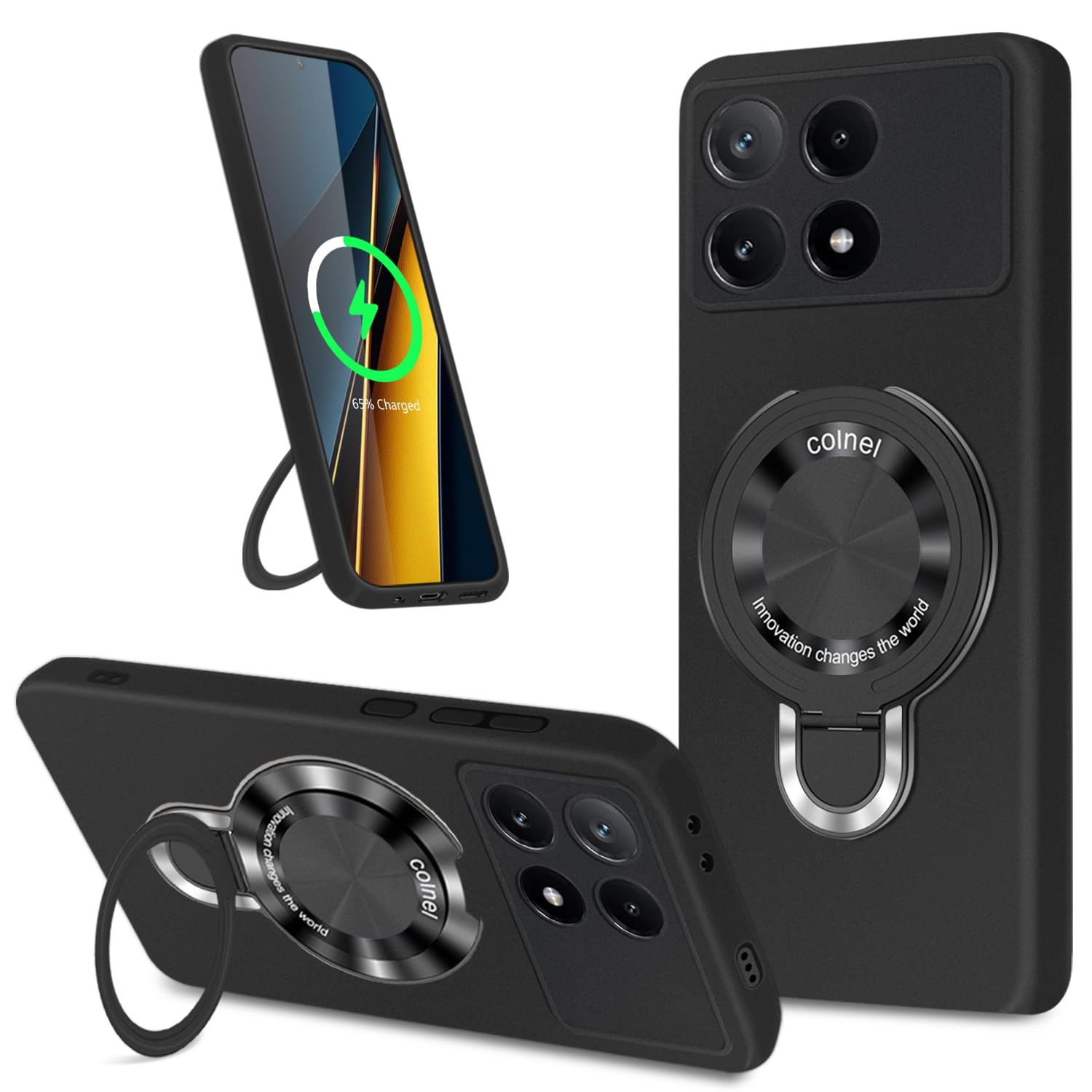 Amazon.co.jp: 対応 Xiaomi Poco X6 Pro ケース リング付き 縦横両対応