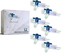 ZTZTST 3-Way Luer Stopcocks with Luer Connections, Sterile Individual Packaging, 6 Pack - Lab & Non-Medical Use