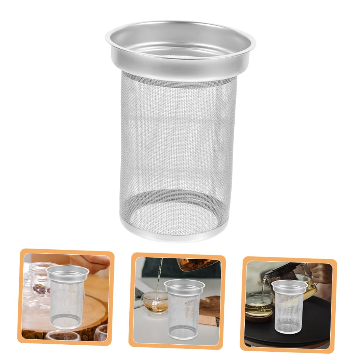 Infuseur à Thé en Acier Inoxydable Solide Passoire à Thé Filtre Réutilisable Facile à Nettoyer Présent