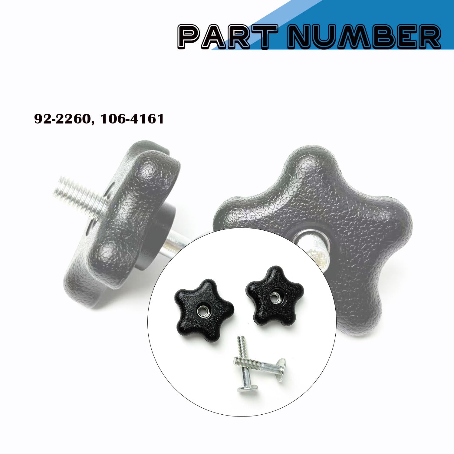 Handle Knob and Screw Bolt Washer Fit for Toro Lawn Mowers