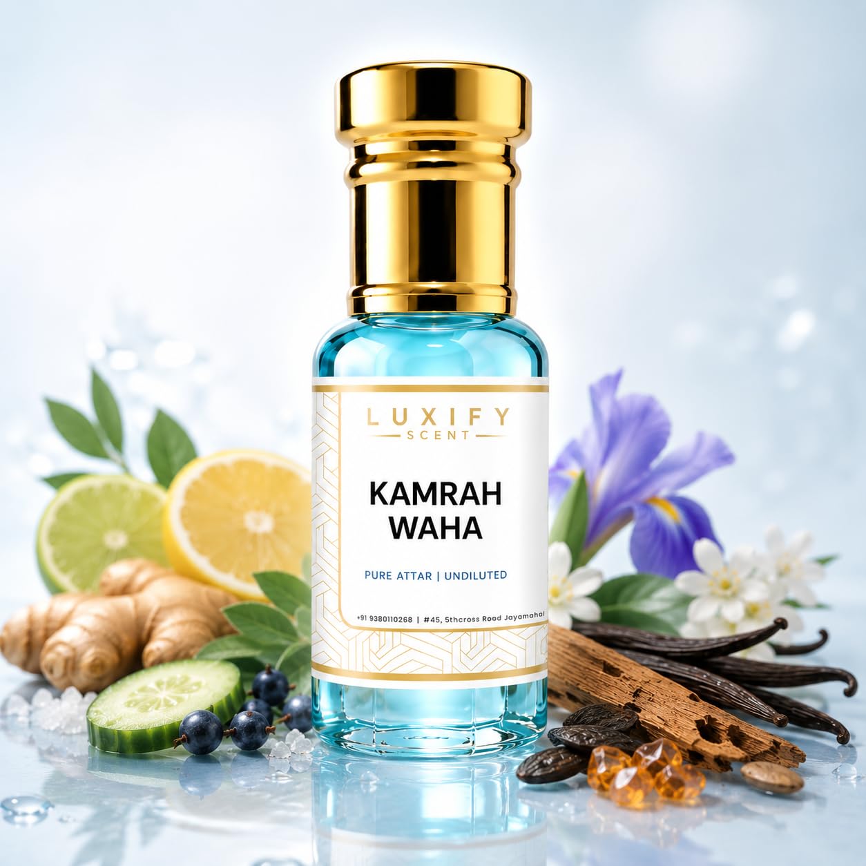 Luxify Kamrah Waha Attar Perfume Oil | Bergamot, Ginger & Vanilla Musk | Non-Alcoholic Long Lasting Roll-On | Arabian Fragrance for Men & Women | 6ml-image-27