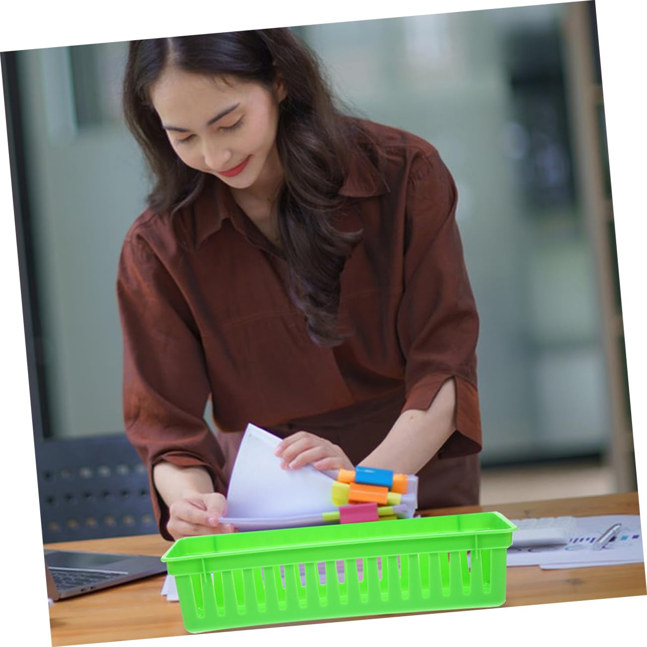 3 Set Plastica Colorati Per Organizzazione Cancelleria Portapenne Piccoli E Stretti Per Organizer Versatile Per Scrivania Resistente E 12 Pezzi*3