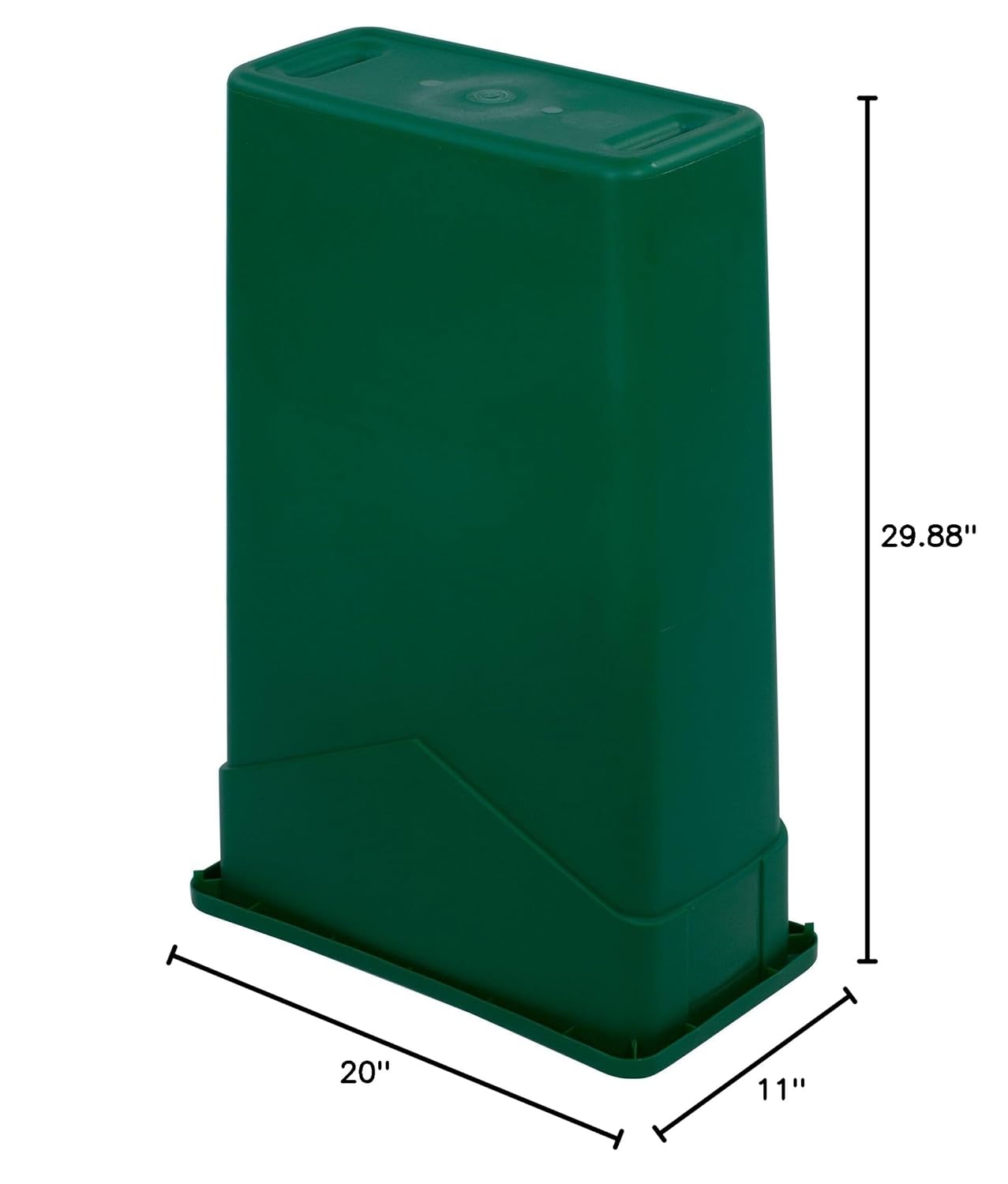 Carlisle FoodService Products 34202309 TrimLine Polyethylene Waste Container, 23 Gallon Capacity, 20" Length x 11" Width x 29.88" Height, Green (Case of 4)