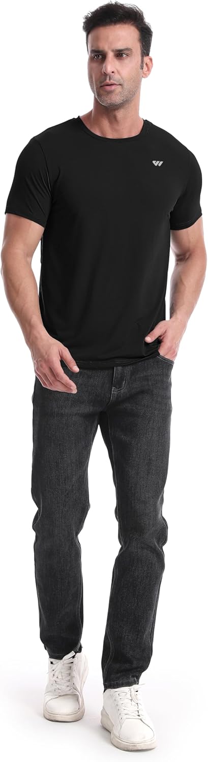 3 or 5 Pack Workout Shirts for Men Quick Dry Running T-Shirt Short Sleeves Moisture Wicking Crew Neck Tee Athletic Casual Top - Image 2