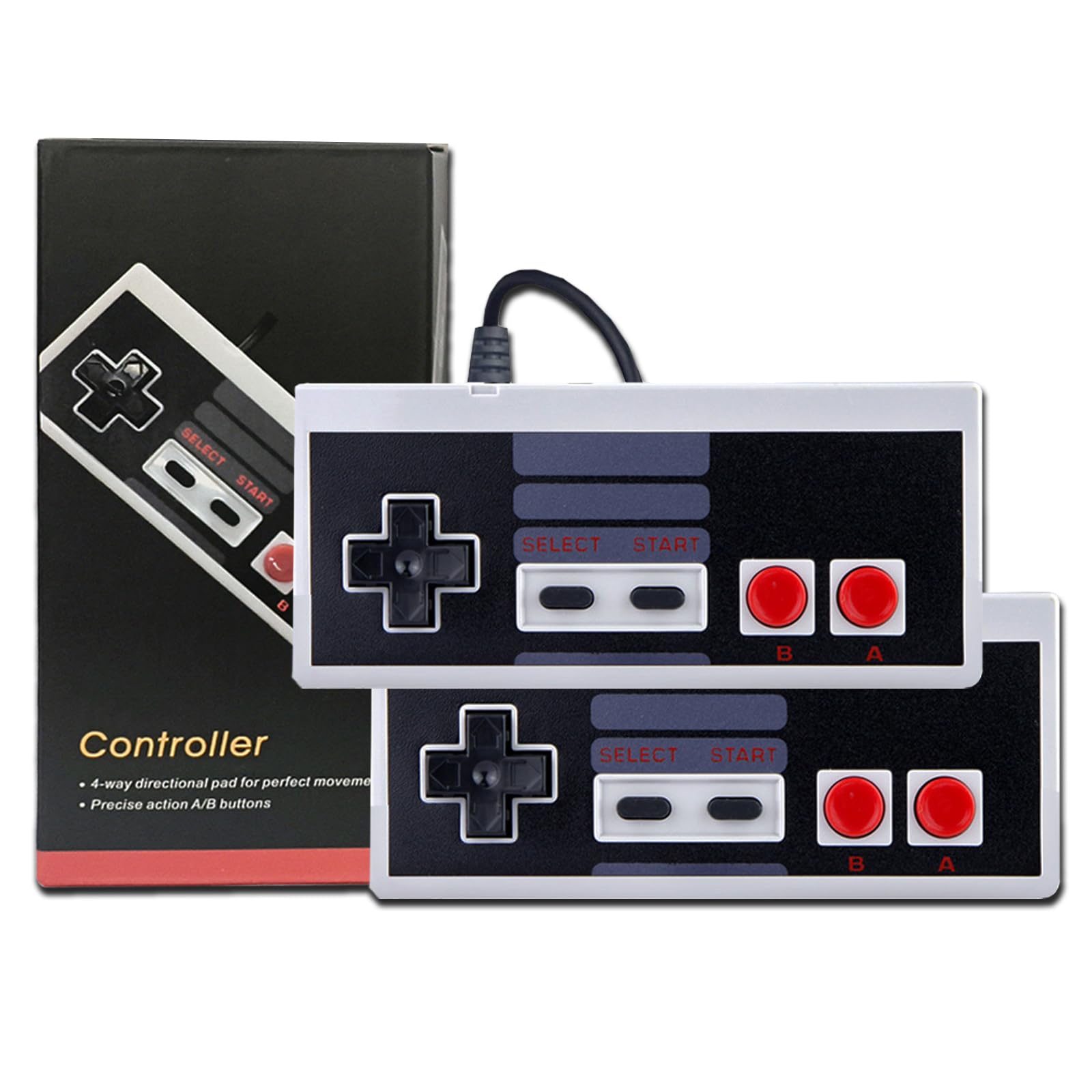 Photo 1 of 2-Pack Classic Wired Game Controllers for Mini Console & Classic Edition 2016/2018, 9.8FT Extended Cable, Compatible with Windows Systems