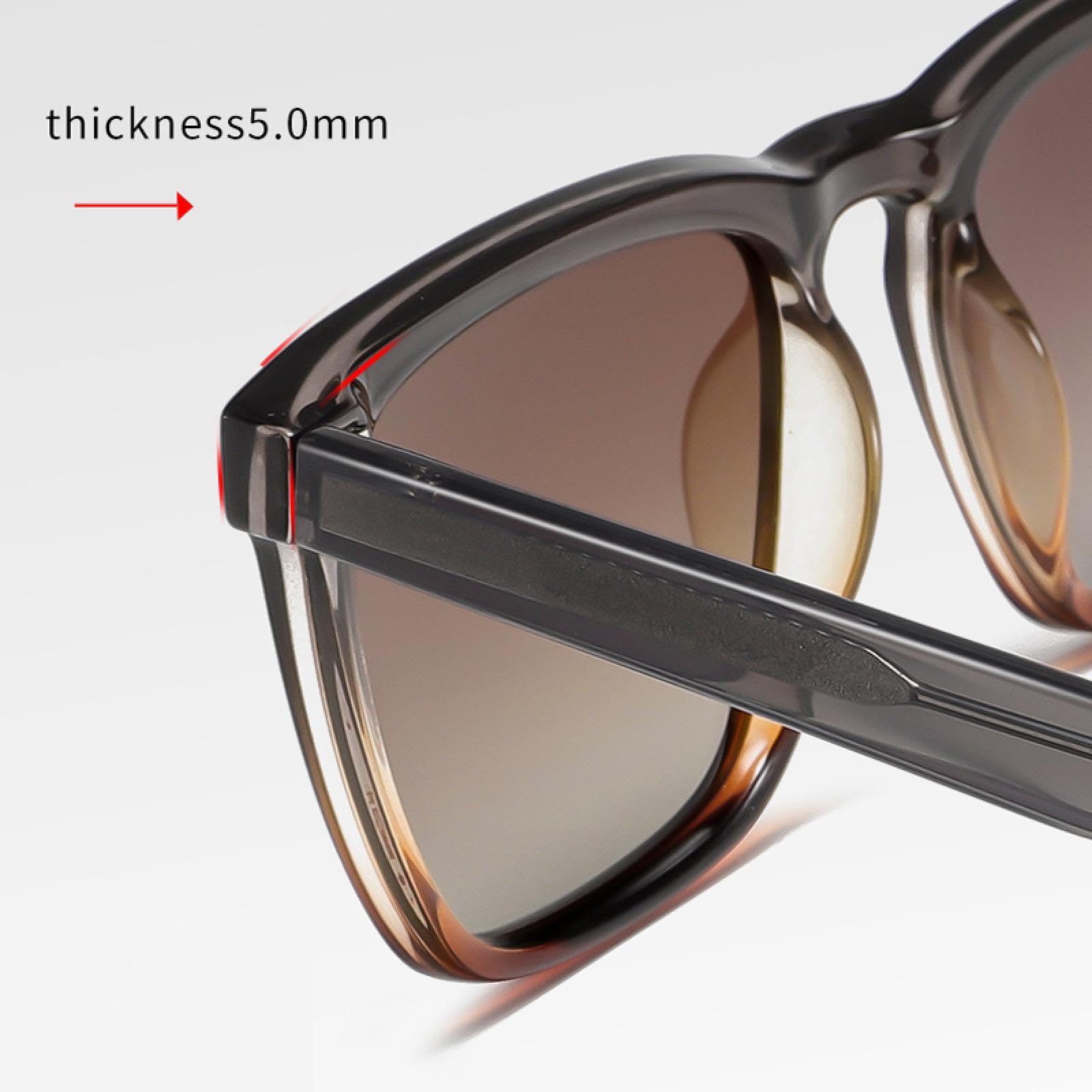 Occhiali da sole da uomo, occhiali da sole polarizzati in acetato con montatura grande, per donna, stile alla moda, per esterni, blu