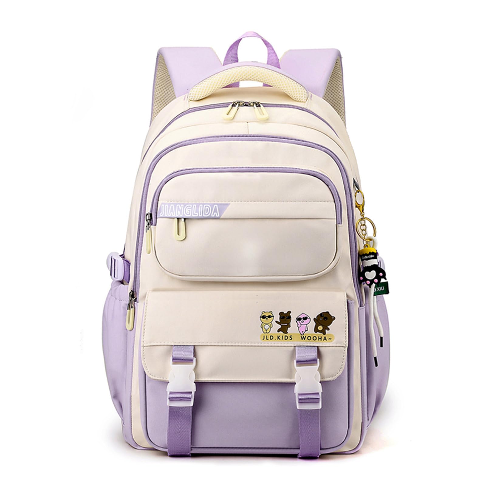 FANDARE Zaino Casual Elegante Porta PC Università Borsa Da Viaggio Scuola Viola