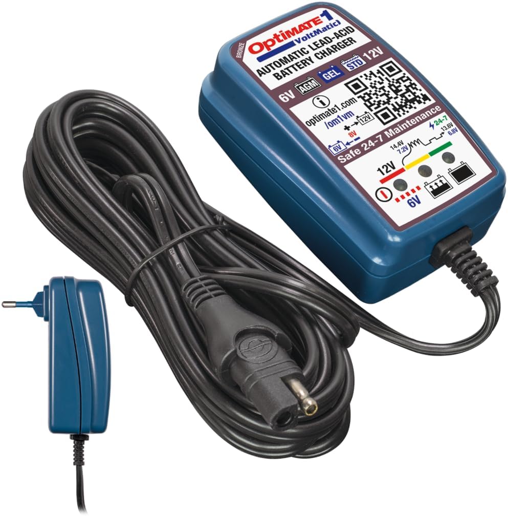 Optimate 1 VoltMatic, TM400a, Bronze Series: 4-Stage Charger and Charger for 6V/12V 0.6A Batteries
