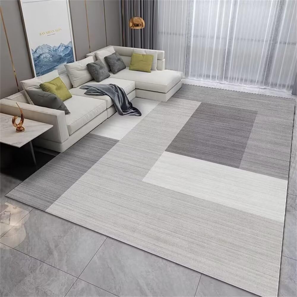 Tapis pour chambre fille et salon grand format gris 250x300cm moderne