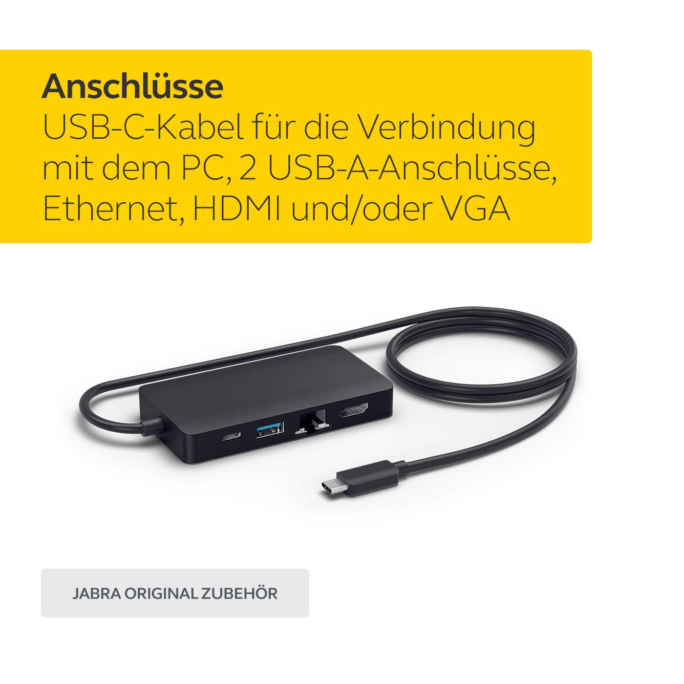 Jabra 14207-60 PanaCast USB Hub for USB-C Connection and Multiple  