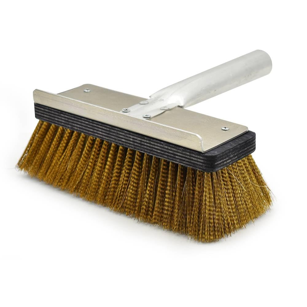 Ricambio spazzolone Lilly con setole in ottone da 22x7 cm, completo di aggancio inox da diametro 2,7 cm