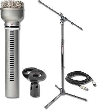 Warm Audio WA-19N Dynamic Studio Microphone Bundle with MS7701B Euro Boom Tripod Stand and 20-Foot XLR Cable 145 dB SPL Variable-HPF Studio Mic for Drum Overheads, Snare, Guitar Cabs, Vocals