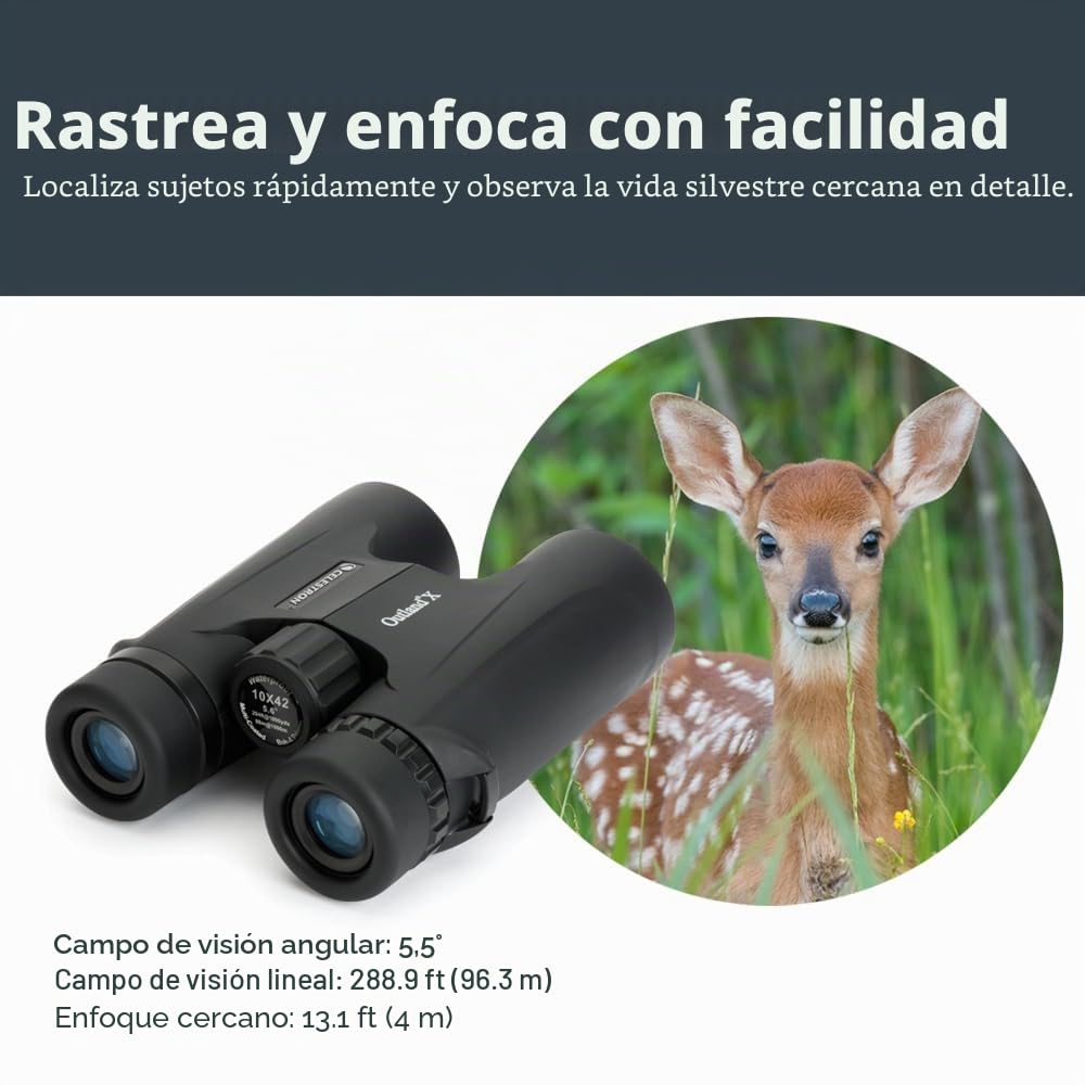 Celestron 71347 10 x 42 Outland X: prismáticos, negro