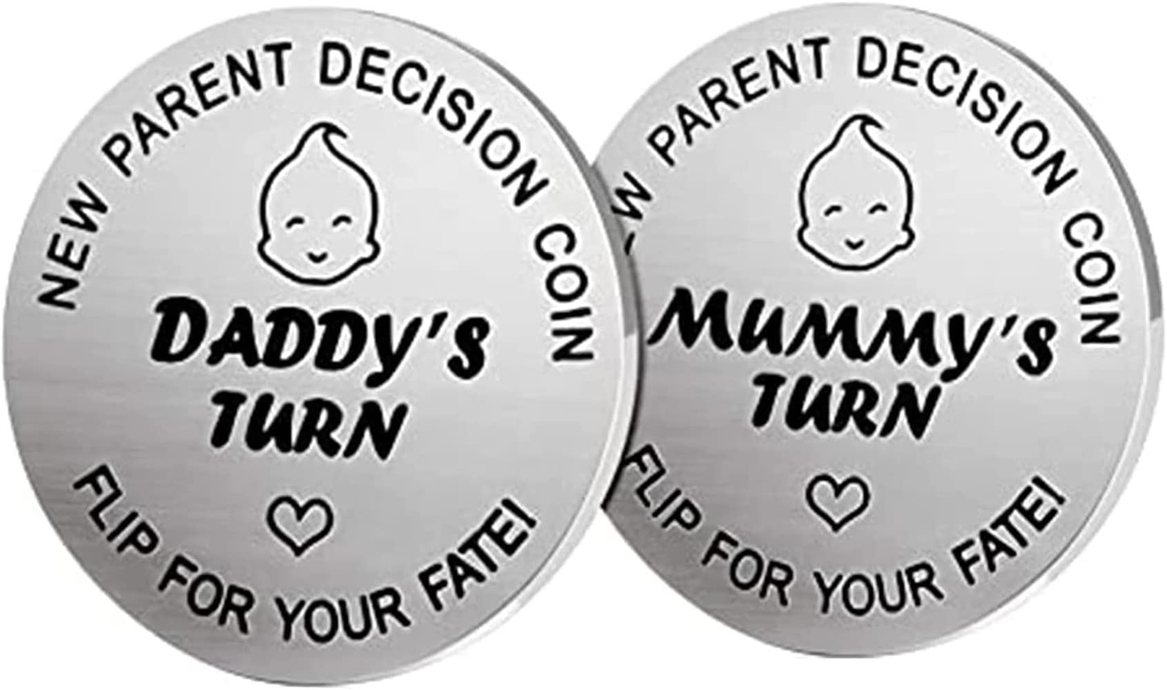 ZQBDFC Decision Coin Pregnancy Gifts for First Time Moms, New Dad Gifts, New Moms Gifts for Women, Dad Gifts for New Parents to Be Birthday Gift (BXG401)