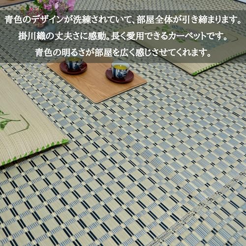 さるるの部屋 い草花ござカーペット 掛川織 日光 本間3畳 191x286cm くっきりさわやか 和室用 裏貼無し [4]