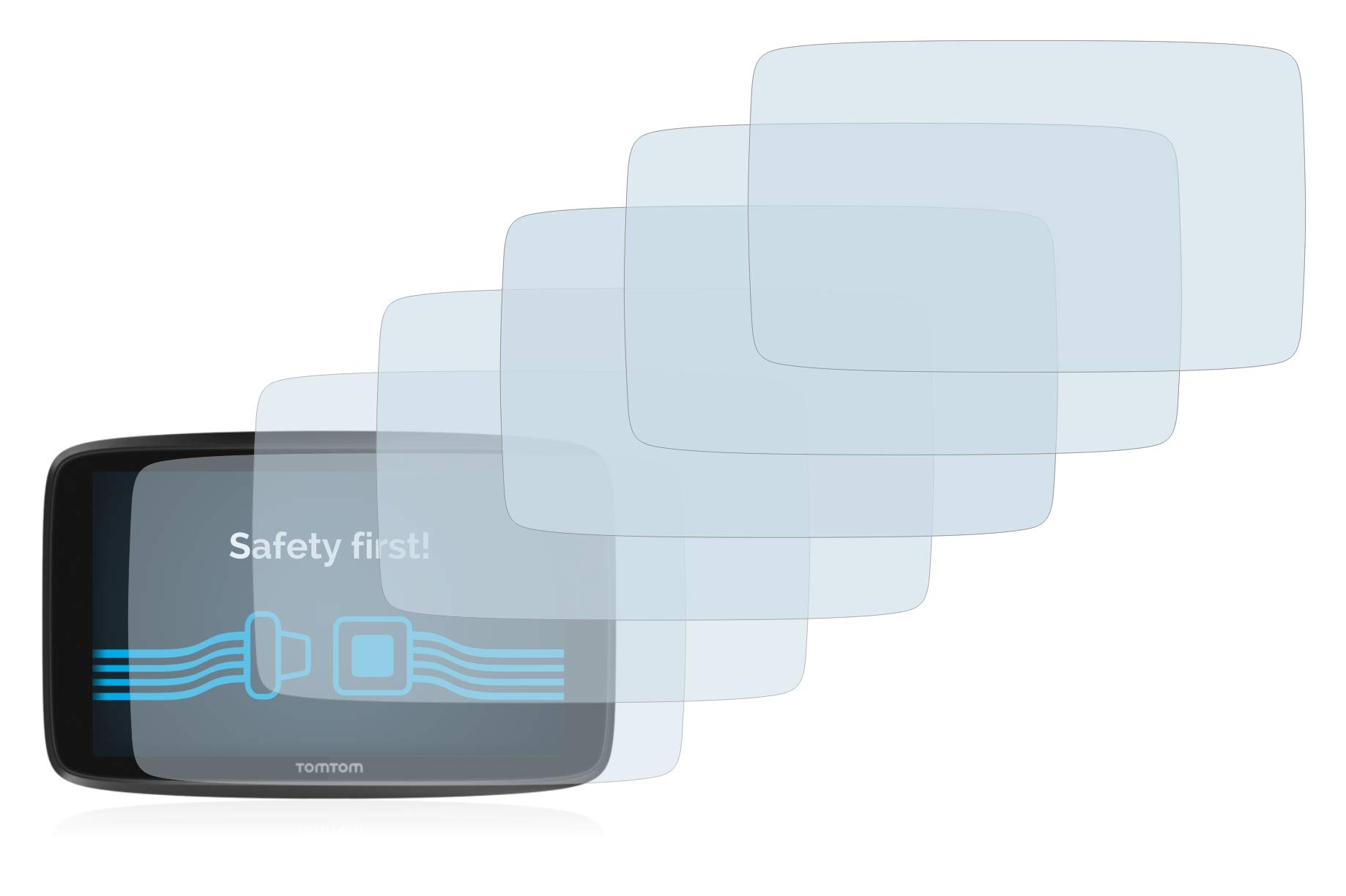 Film Protecteur D’écran Bruni (x2) Pour TomTom Urban Rider (2010) – Transparent, Anti-rayures – Made In Germany