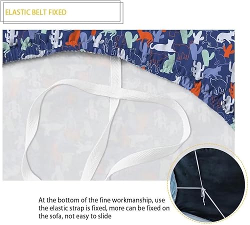 Miniatura 4 de Psesaysky Fundas de sofá de Halloween con diseño de murciélagos y calabazas, resistentes a las manchas, a prueba de perros, decoración para el