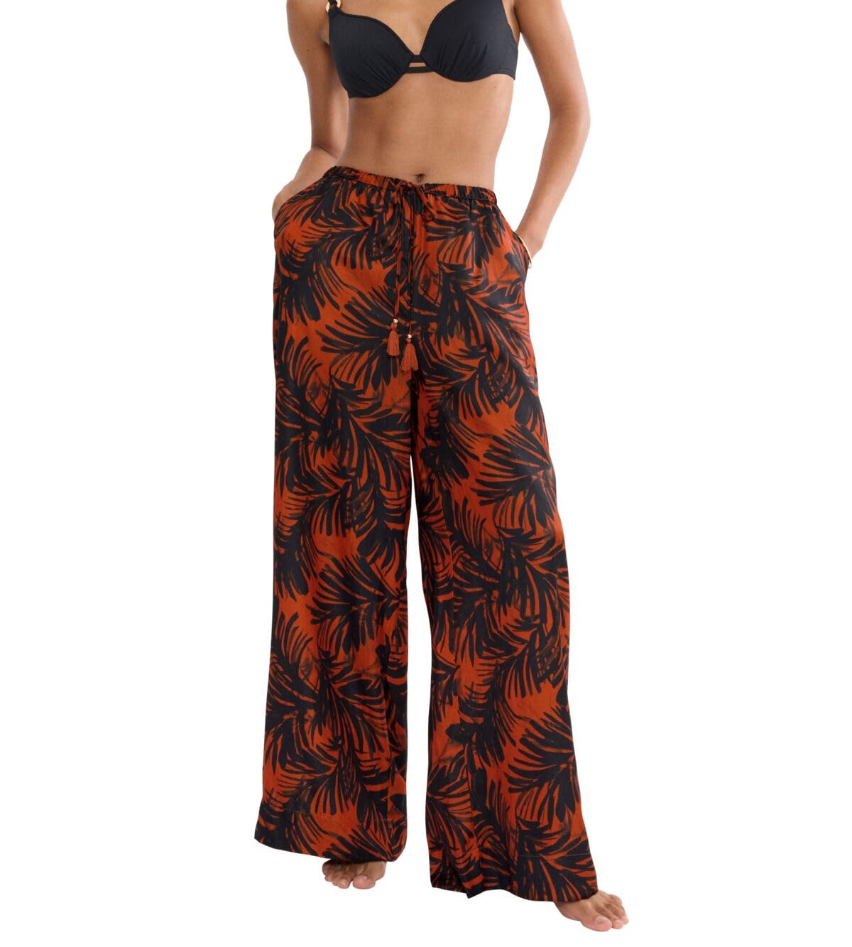 Triumph Summer Satin Trousers Brown Combination