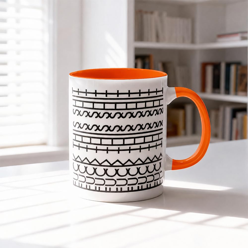 Wxeadu Funny Mugs with Hidden Message Mug, Rude Mugs for Adults, Humorous Novelty Ceramic Cup for Coffee & Tea Lovers, Office Workers, Friends, Unique Gift Idea, 350ml (Orange, A) โ image 1