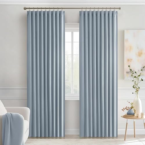 Miniatura 18 de MIULEE Cortinas Opacas de Pestaña Trasera Verde Salvia de 84 Pulgadas de Largo, Juego de 2 Paneles para Sala de Estar y Dormitorio, Privacidad