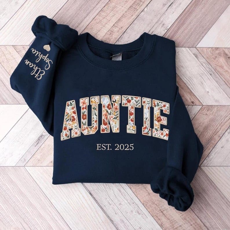 Custom Floral Applique Embroidery Grandma Sweatshirt, Grandma Gifts, Custom Mama Sweatshirt, Mother's Day3