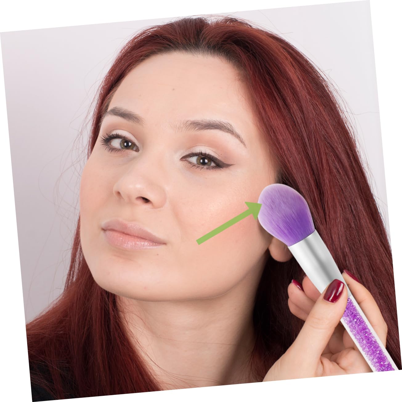 Housoutil 16piezas Brochas De Maquillaje Con Mango De Rhinestone Pinceles De Cosméticos Transparentes Para Mujeres Color