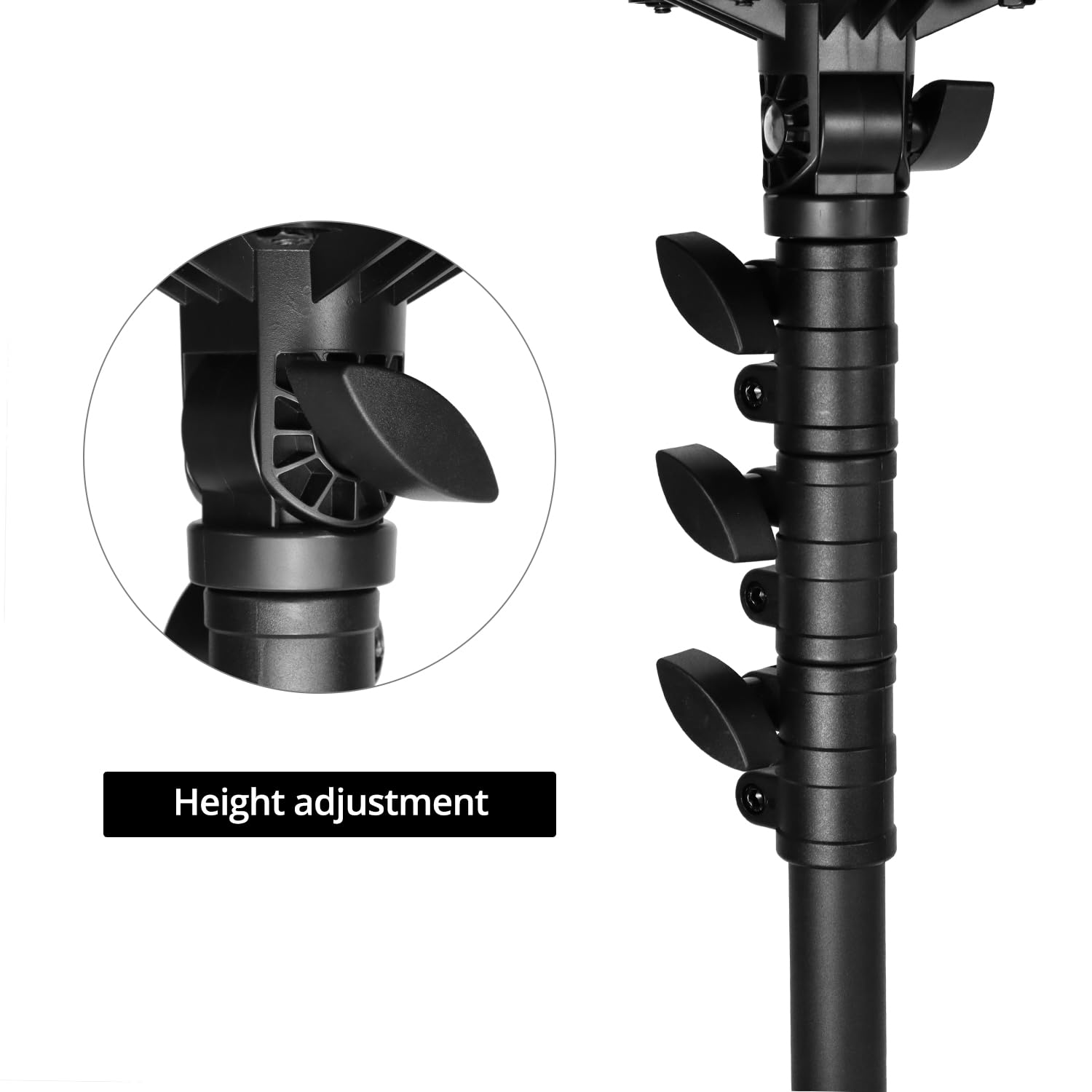 QWORK® Supporto Proiettore, Treppiede Proiettore Regolabile in Altezza 66-160 cm, Supporto Proiettore da Terra con Supporto per Cellulare e Ruote