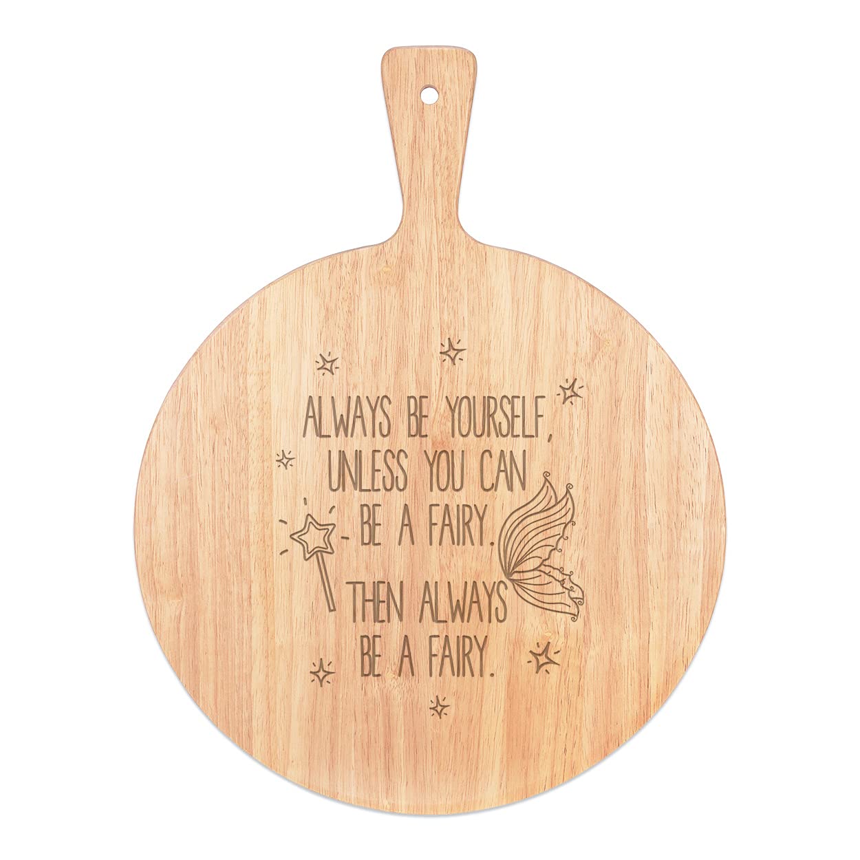Plateau pizza bois rond 45x34cm planche service avec poignée pour table