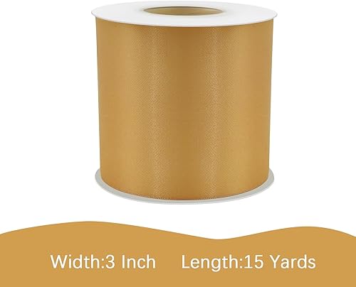 Miniatura 1205 de Cinta de satén verde esmeralda de doble cara de 1-1/2 pulgadas x 50 yardas, cinta de poliéster verde esmeralda para envolver regalos, muy adecuada