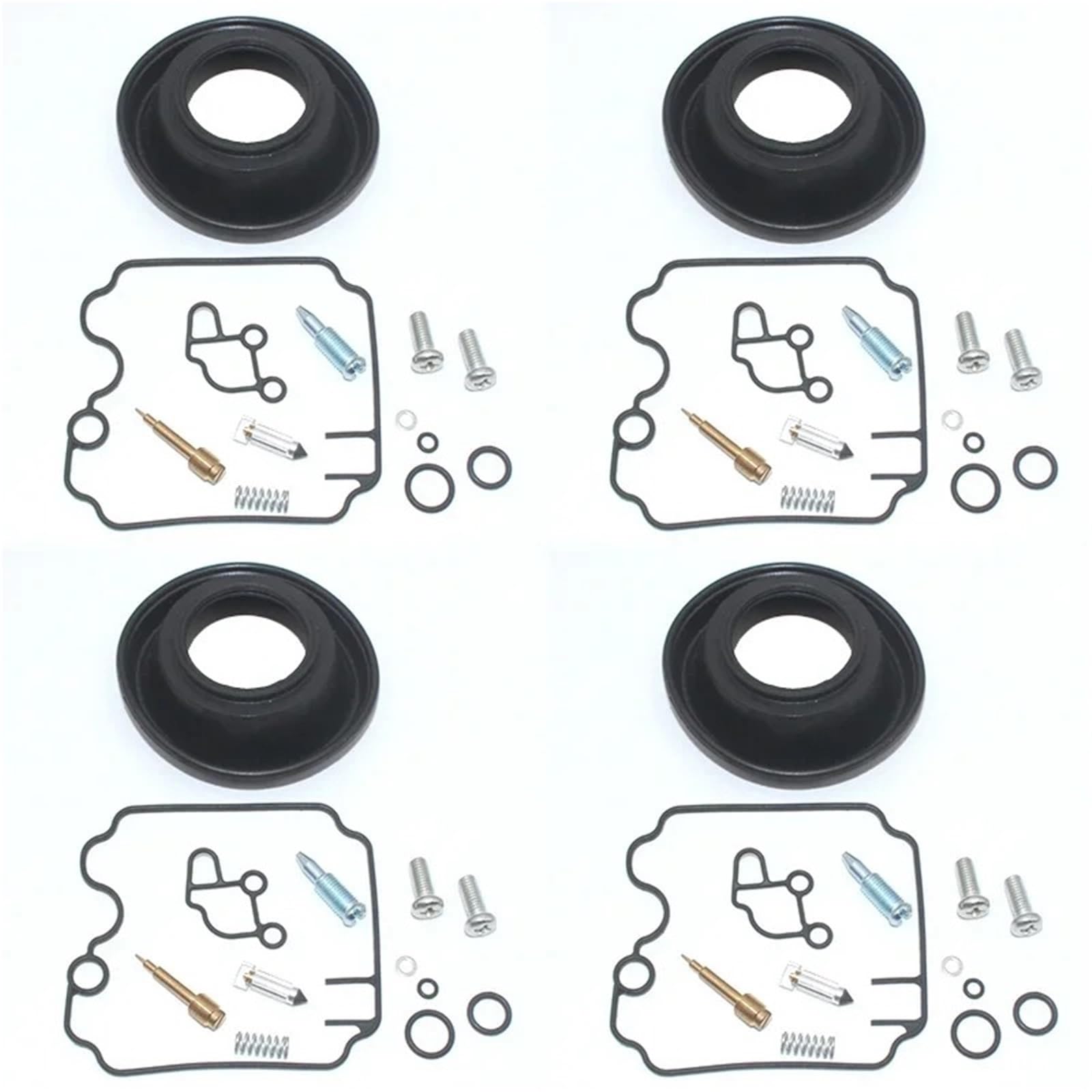Juego De 4 Piezas para FZR600 para FZR600R 1990-1999 Kit Reparación Carburador Aguja Flotante Y Junta(2A)