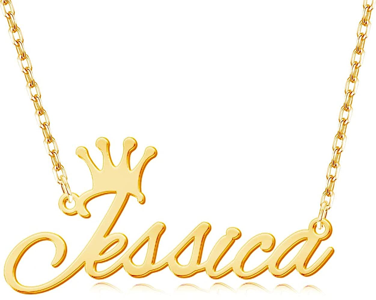 Govind Crafted Name Necklace Personalized - Gold plated Customized Name Necklace chain Jewelry Gift for Women Girl Dainty Necklace - Crown Style Name Pendent (B09BQTLL2P) Amazon Price History, Amazon Price Tracker